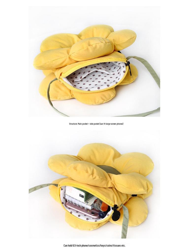 Three-Color Patchwork Floral Soft Girl Shoulder Bag