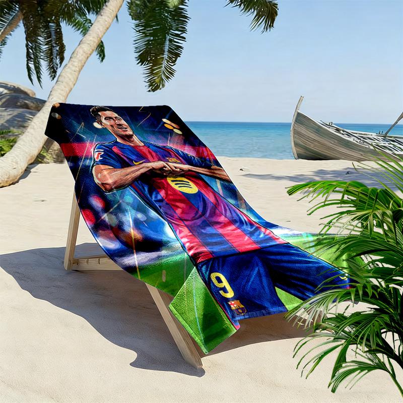 Bayern Munich Legend Lewandowski'S Legacy Beach Towel Portable For Travel Outdoor Camping Outdoor Pool Towel Quickdrying Swim Towel Swim