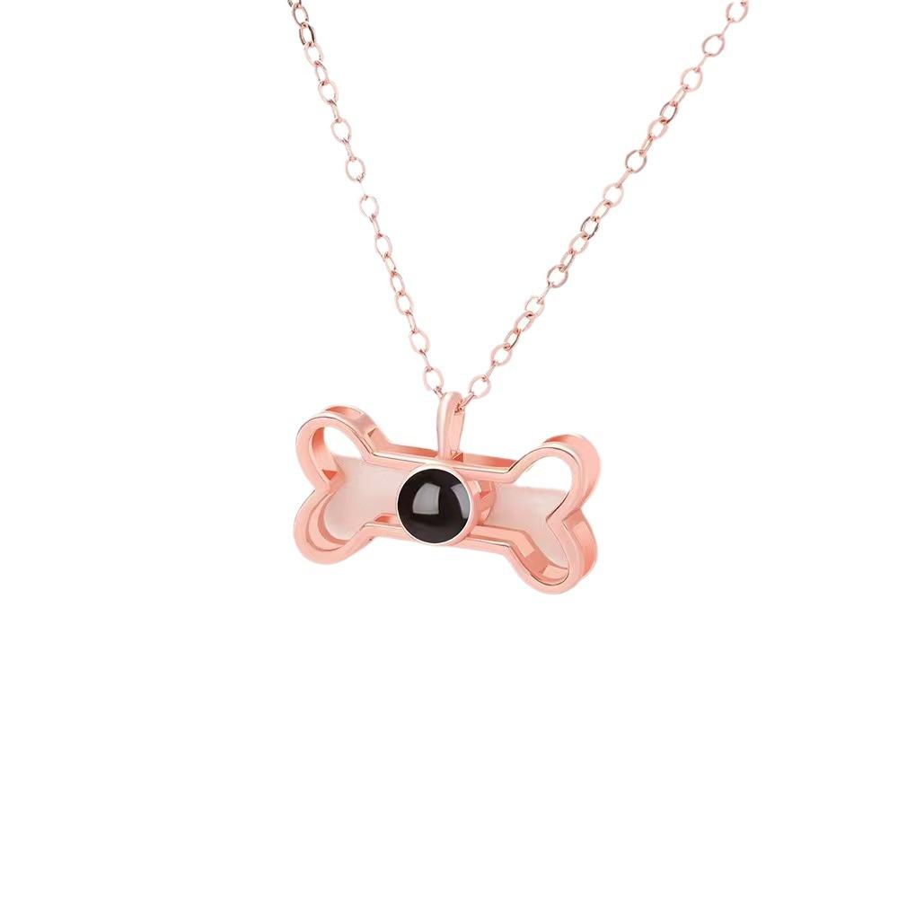 100 Languages 'I Love You' Copper-Plated Bone Necklace - Personalized Trendy Chinese Collarbone Chain