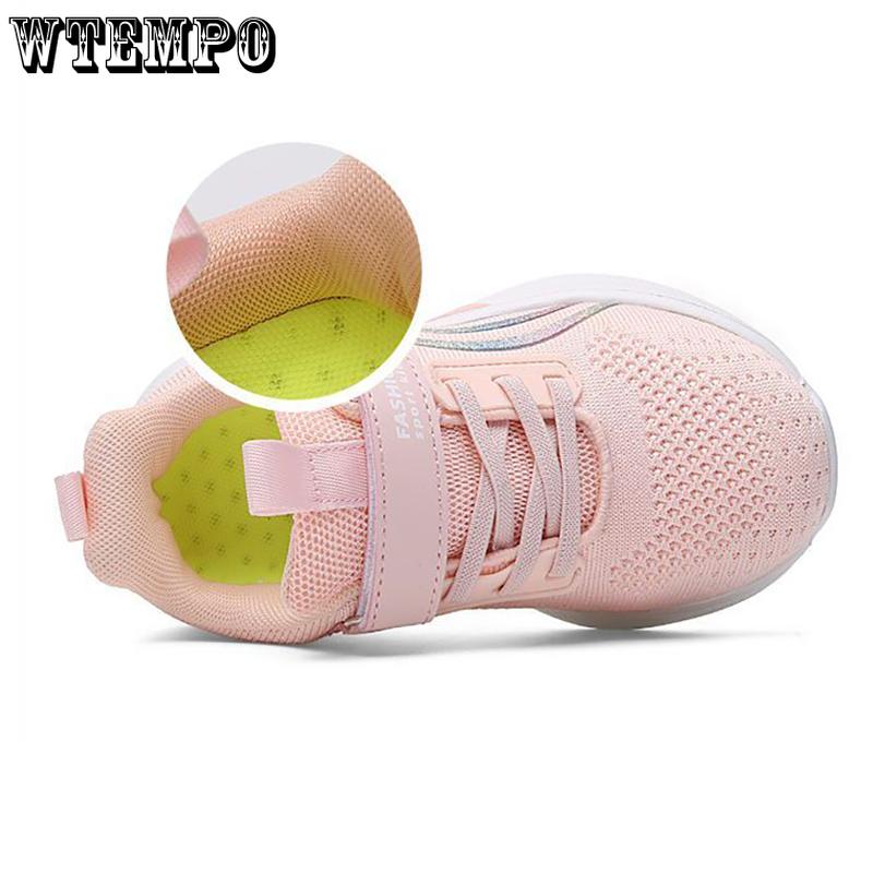 WTEMPO Girls' Summer Sneakers Thin Breathable Lightweight Mesh Sport Shoes Casual Slip Resistant Shoes Shock Absorbing Running Shoes