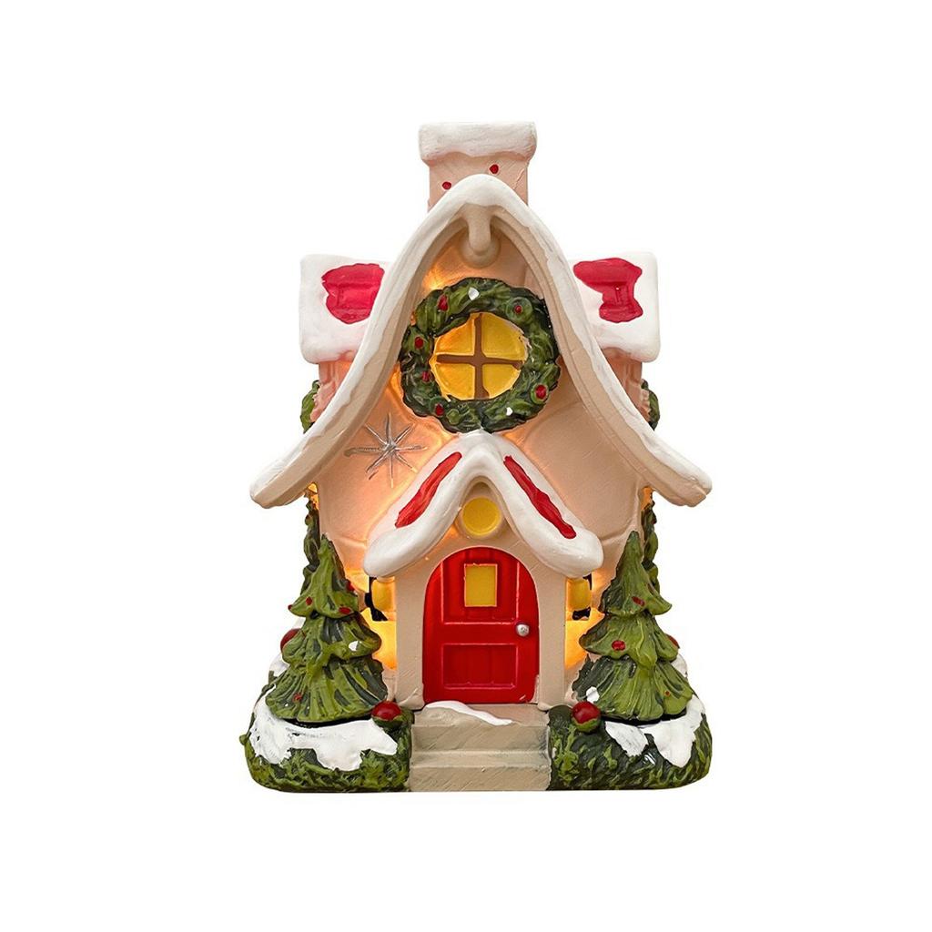 Christmas Cottage Incense Burner, Rural Chimney Glowing Incense Holder, Holiday Decoration Home Interior Chimney