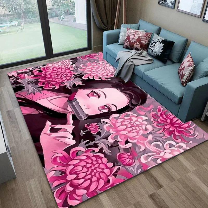 Anime Samurai Vaip Matik Vaip Leegi Vee Efektid Dünaamiline Tegelane Kodu Kaunistus Elav Toimega Stiil Põrandamatt Magamistoa Dekoor