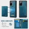 Wallet Case for Samsung Galaxy S25 Edge S24 S23 FE S22 S21 S20 Ultra Magnetic Card Holder RFID 2-in-1 Detachable Shockproof Case