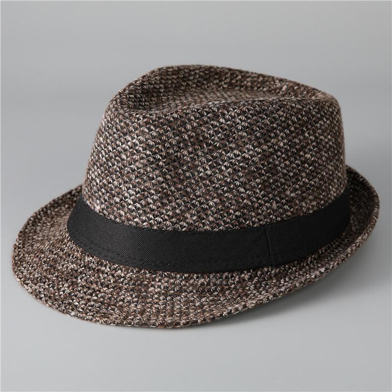 Hat Men's Hat Warm Autumn Winter Versatile Old Casual Top Hat British Retro Jazz Hat