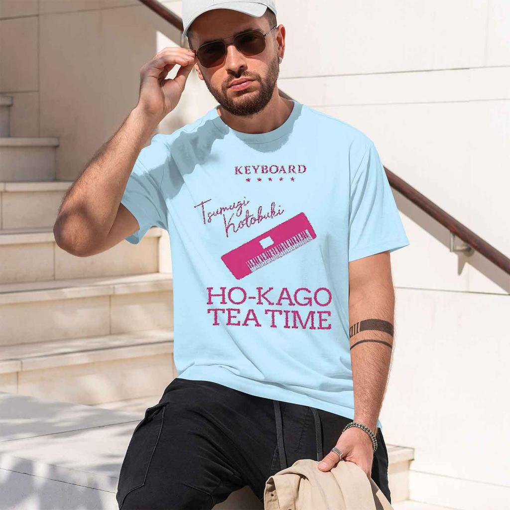 K-ON Hirasawa Yui Anime Cosplay Short Sleeved Round Neck Y2k Tshirt Unisex Clothing in & Tees Mens T-Shirt Camisetas 71109 2026