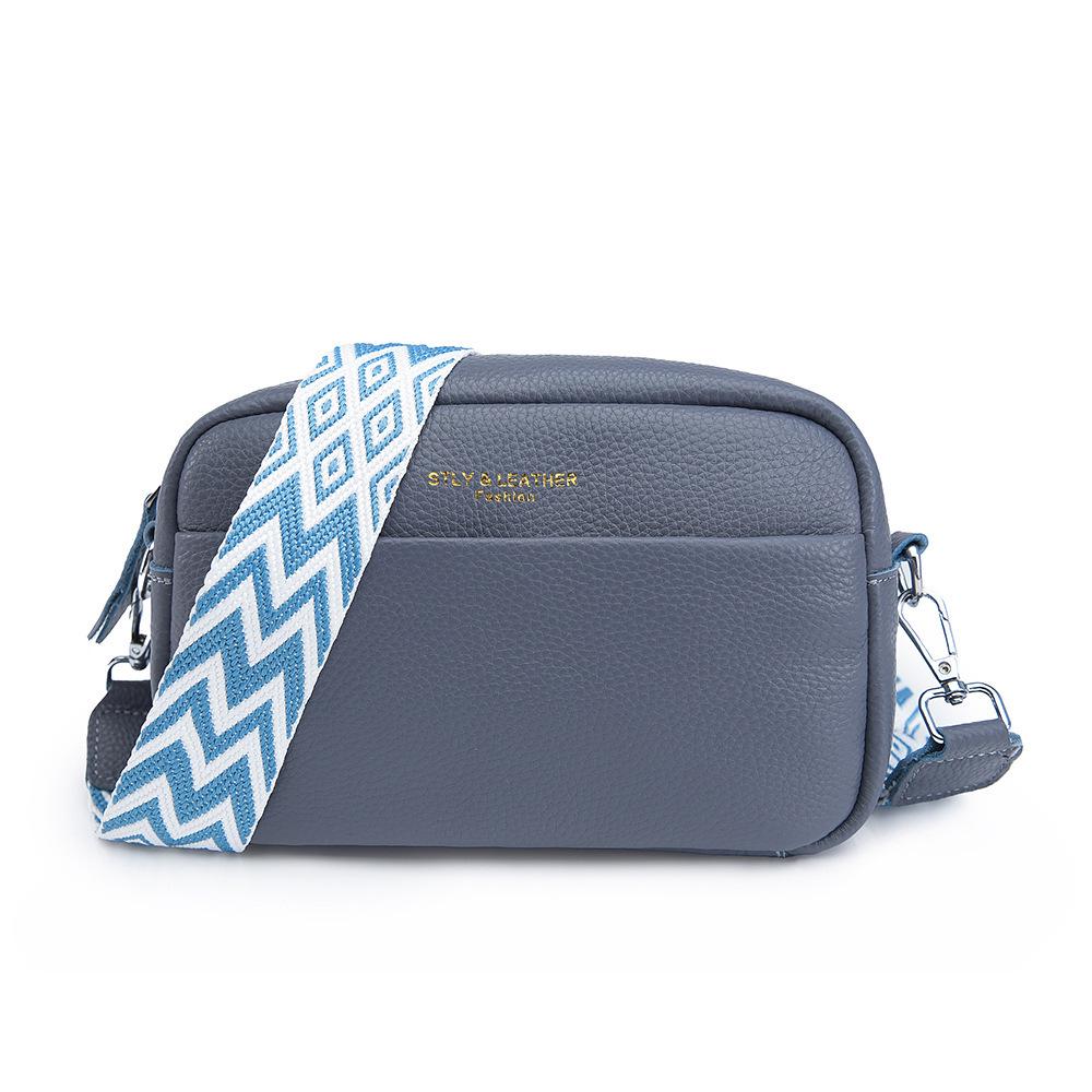 

Новая женская сумка кроссбоди на одно плечо из натуральной кожи 2024 года - Простой дизайн из коровьей кожи высшего слоя, маленькая квадратная форма синий