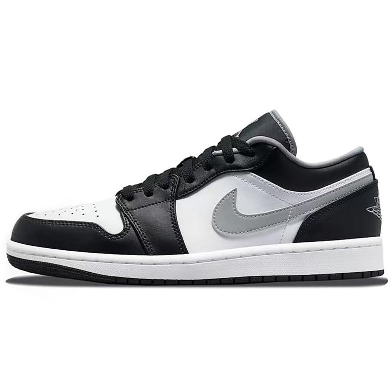 Jordan Air Jordan 1 Slip Resistant Abrasion Resistant Low Top Vintage Basketball Shoes Unisex Black White Yellow 553558-040(Team1676-S-BOX)