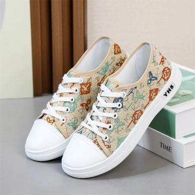 Vår og Høst Nye Klassiske Allsidige Dame Canvas Sko Mote Trend Flat Bunn Student Fritidssko Sportssko sneakers