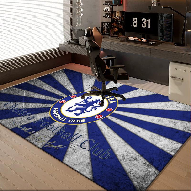 1PC Rug Chelsea Football Club Crest Carpet, Chair Rug,Area Rug for Office Bedroom Living Rooms Bedroom, Doormat Decor Christmas Fan Gifts