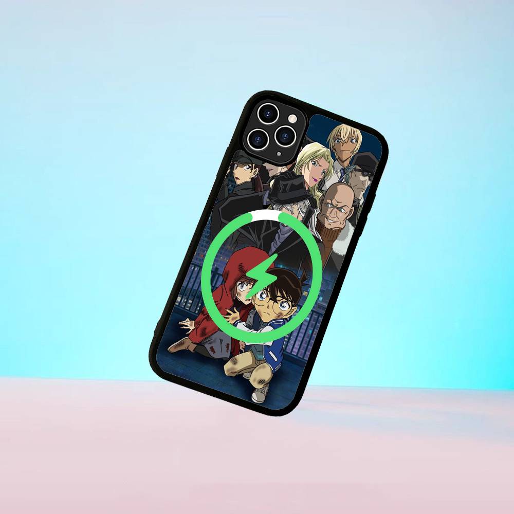 Japan D-Detective Conan Magnetic Case For IPhone 17 16 14 13 12 11 15 Pro Max Plus Wireless Charge Phone Cover