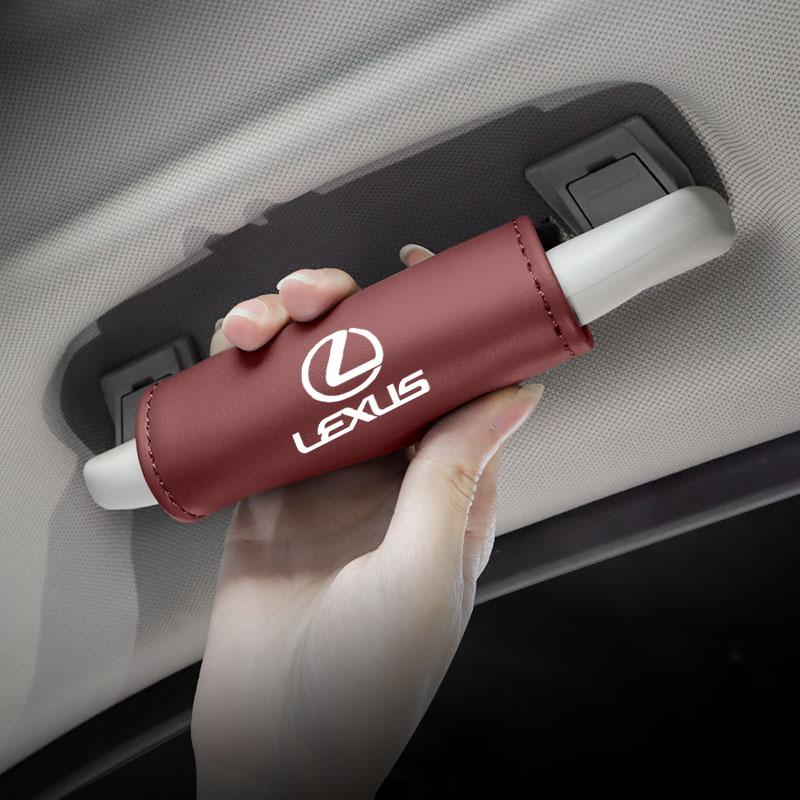 ZAG1 2026 Hot Interior Stickers For Lexus F SPORT ES RX NX LS UX LM LX GX LC RZ IS CT GS RC HS SC 2Pcs Car Door Armrest Leather Case