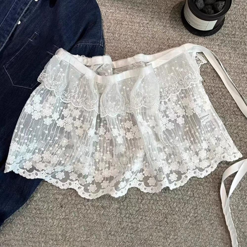 

Кружевной подъюбник на шнуровке, подъюбники с цветочной сеткой, подъюбники с мягкой кружевной подкладкой, нижняя юбка, женский белый