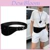 Pu Leather Wide Waist Belt For Women With Starry Compass Design For Outdoor Fashion In Spring