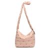 Autumn and Winter New Lightweight Cotton Clothes Bag Women's Rhombus Casual Pleated Shoulder Bag Large-capacity Commuting Messenger Bag