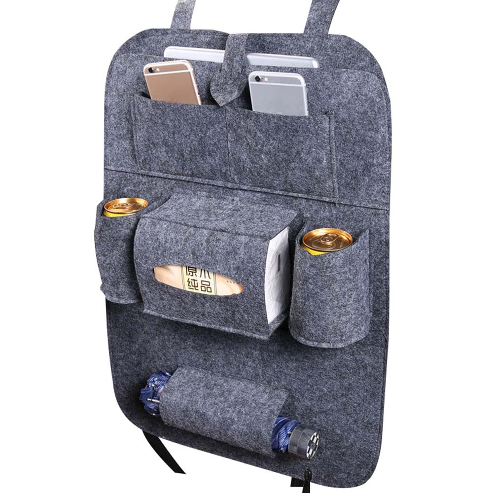 

1 шт. Автомобильная сумка для хранения, универсальная коробка, сумка-органайзер для заднего сиденья, карманы для держателя заднего сиденья, протектор для стайлинга автомобиля, автомобильные аксессуары темно серый