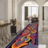 Colorful Psychedelic Swirl Print Runner Rug Non Slip Soft Hallway Carpet for Kitchen Living Room Bohemian Home Decor Mat