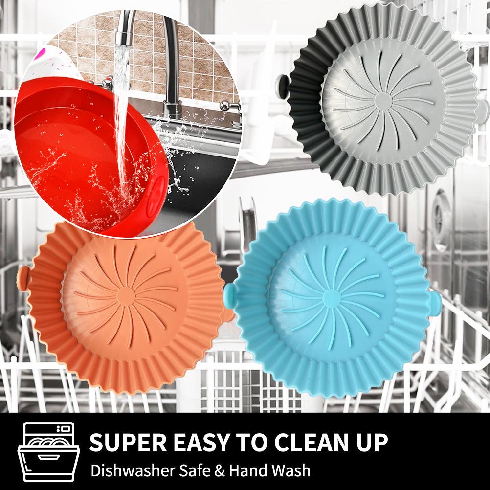 Fryer Silicone Pot Replacement of Paper Liner Universal Food Safe Fryer Basket Easy Cleaning Fryer Accessories