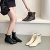 Fashion Bailamos 2025 Winter Brand Women Ankle Boots Fashion Round Toe Ladies Elegant Short Boots Thin Low Heel Dress Pumps