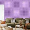 Purple Checkered Wallpaper for Living Room and Bedroom 50x1000