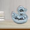 Silver Duck Mirror Glass Decoration Light Reflected Art Glitter Bar Home Disco Ornament For Disco Themed Party Desk Decoration