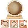 Small Animal Wooden Hamster Wheel for Rats and Guinea Pigs, Medium Size Pet Exercise Toy, Safe and Durable Design 25-26s
