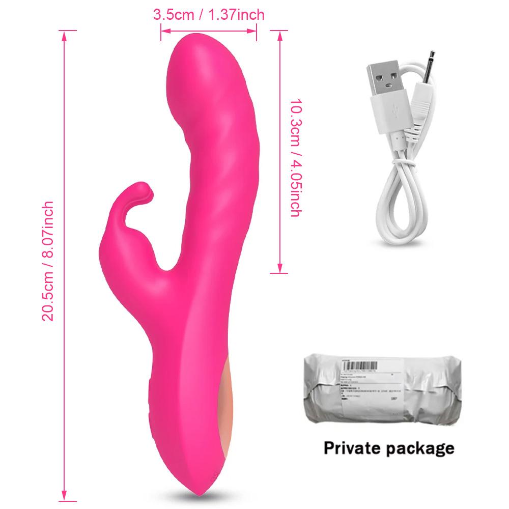 Rabbit Vibrator Telescopic Vibration G Spot Clitoris Stimulator Dildo Vibrators Female Nipple Masturbation Sex Toys for Women