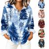Women's Fashion Hooded Long Sleeve Printed Shirt Top