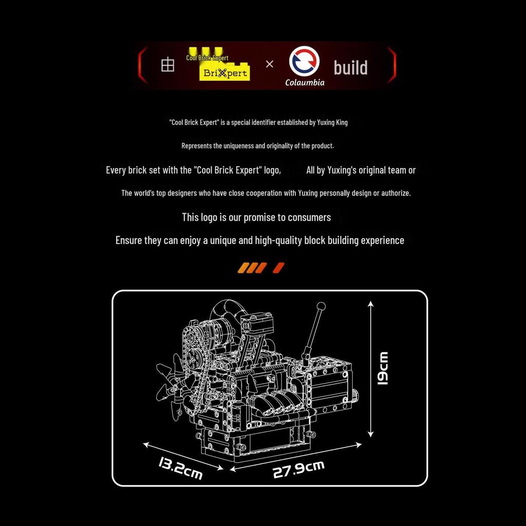 Yuxing 10212 Rotary Engine Building Blocks – 2025 Electric Remote Control Assembly Toy Gift