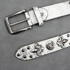 Fashion Rivet Belt White Cross Men&Women's Studded Belt Punk Rock With Pin Buckle Hardware Jeans Designer Female Waist Belts