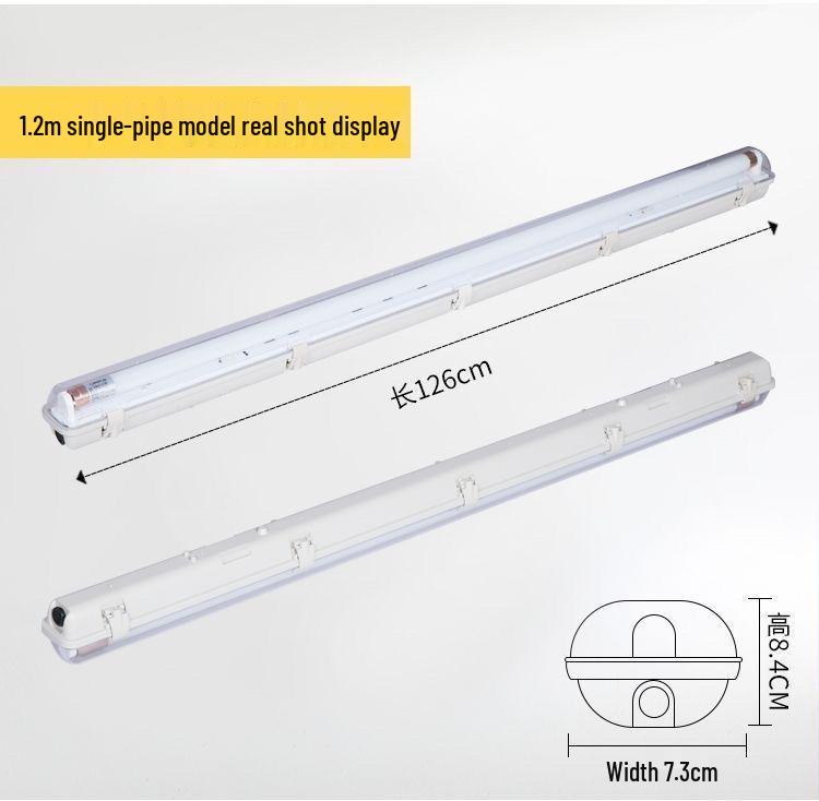 T8 Waterproof Double/Single LED Fluorescent Lamp Set, Dustproof & Explosion-Proof, Daylight Lamp Holder