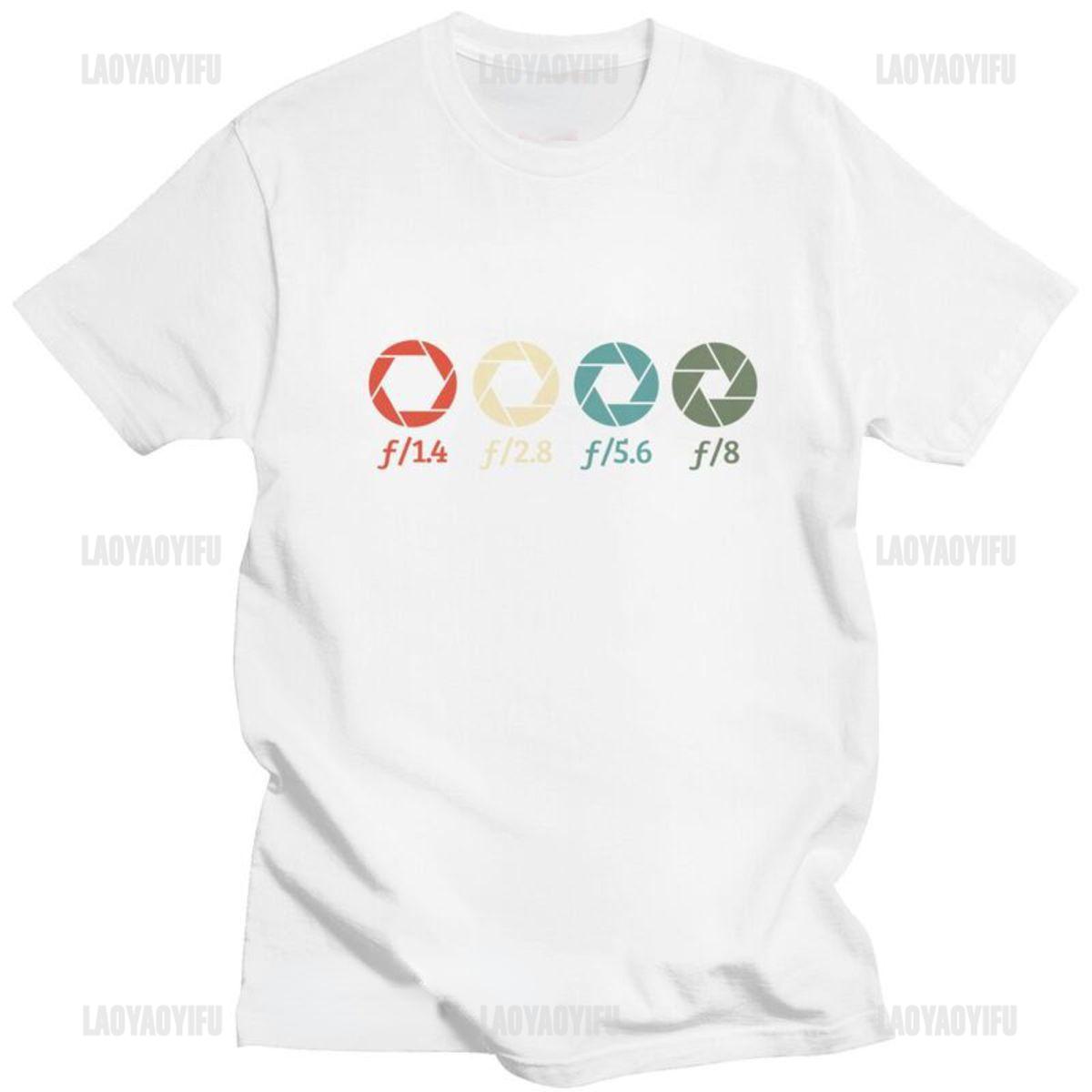 Photographer What The F Tshirts for Men Printed  Tshirt Leisure Tees Streetwear Woman Camera Aperture Photography TShirts S