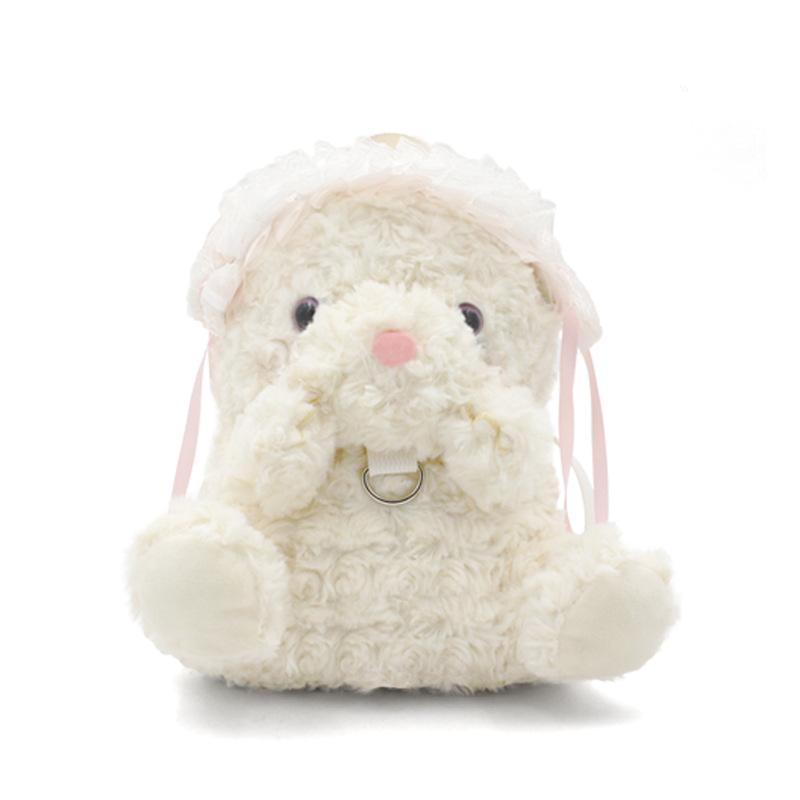 

Мультяшный плюшевый милый рюкзак для девочки, школьный рюкзак, сумка против потери, рюкзак, школьный рюкзак для детского сада белый