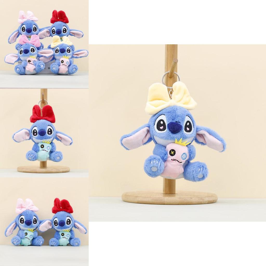 Stitch Plush Toy With Red Bow For Kids And Collectors