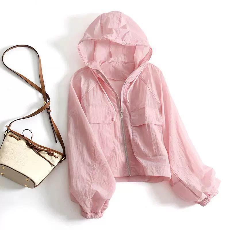 

Простота Тонкая Солнцезащитная Одежда Анти УФ Свободная Летняя Куртка С Длинными Рукавами Водонепроницаемая Быстросохнущая Женская Пальто Спорт На Открытом Воздухе XS