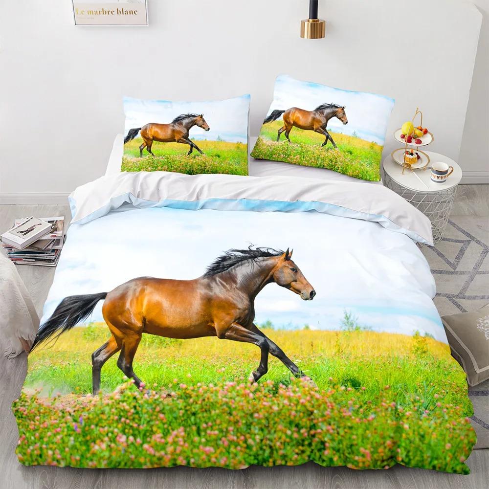 Unicorn Cat King Queen Duvet Cover Pink Kawaii Cartoon Kitty Bedding Set Magical Animal 2-3pcs Soft Quilt Cover for Kids Girls