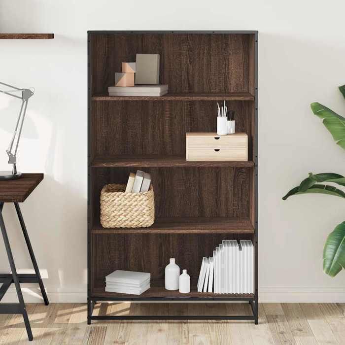 VidaXL Bibliothèque chêne marron 80,5x35x139 cm bois d'ingénierie, étagère à livres, porte-livres, support à livres, armoire 3300849