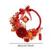 Chinese New Year Wreath Blessing Pendant Artificial Garland Window Decoration for Home Spring Festival Party