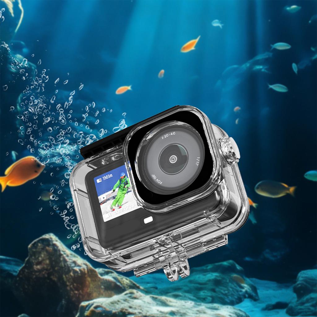 Para DJI OSMO Action6 Caixa de Mergulho Transparente Capa de Alojamento Subaquático Protetor 60M À Prova d'Água Concha de Mergulho Invisível Acessórios para Câmera