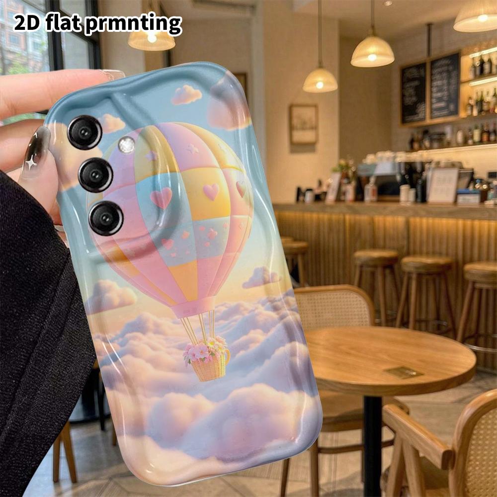 Phone Case: 2D Flat Samsung Galaxy A34 A35 M05 M06 S20 S22 S21 FE Plus 5G Protective Case, Hot Air Balloon, Christmas and Halloween Gift