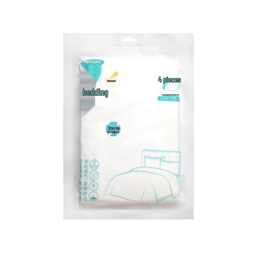 WHIKON Huikang Disposable Vacuum-Packed Towel, Bed Sheet, Duvet Cover, Pillowcase & Toilet Seat Cover Set