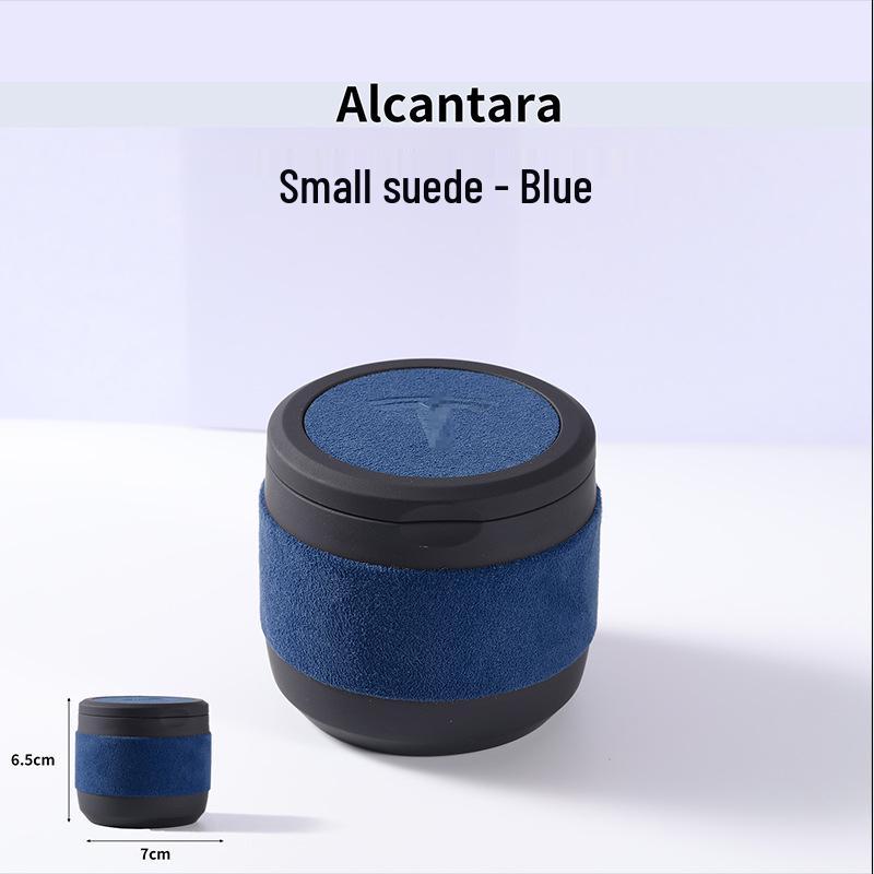 Tesla Model Y/3 Car Ashtray with Lid - Red Interior Decoration