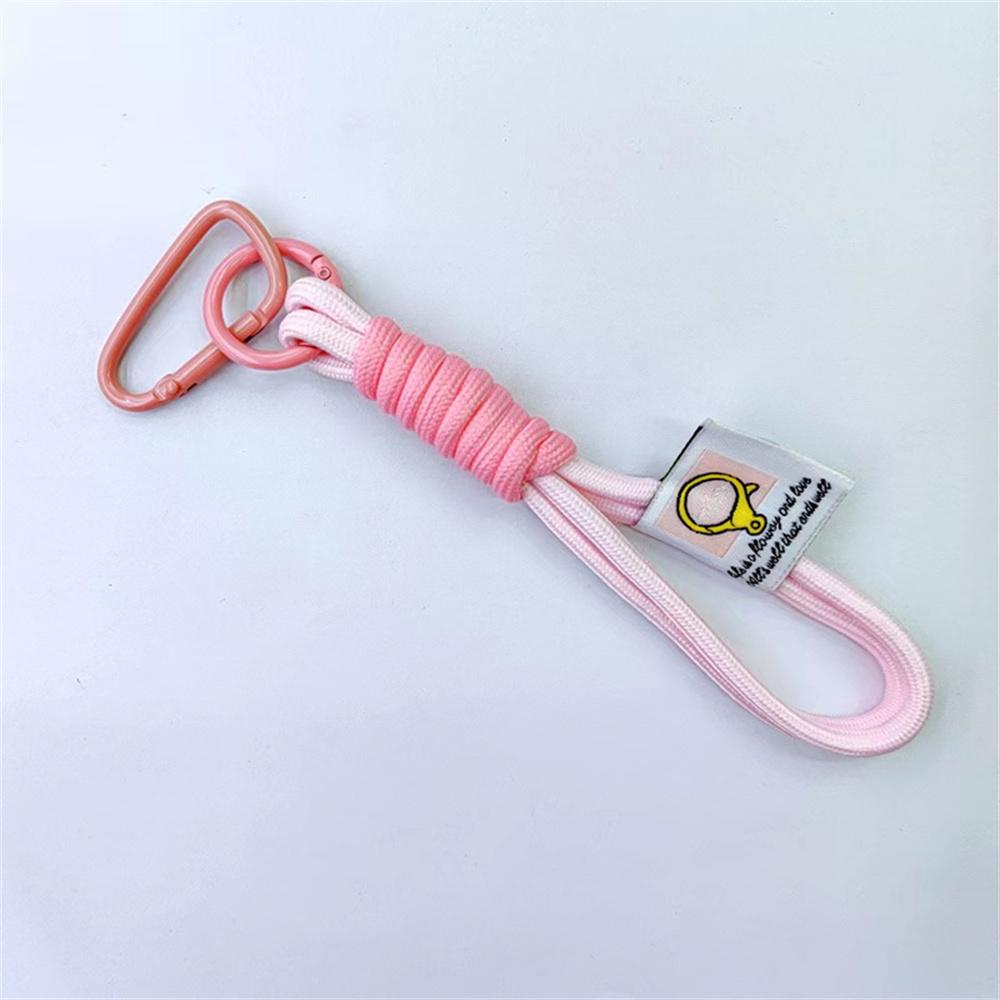 Creative Braid Rope Keychain Color Carabiner Alloy Keyring Phone Case Lanyard Backpack Pendant Accessory Unisex Hanging Jewelry