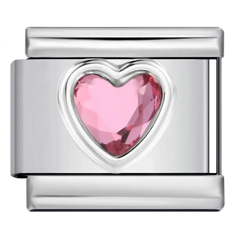 DIY Jewelry Bracelet Module Heart Italian Charm Link Bracelets Making Tool Stainless Steel 9mm Bracelet Making Accessories