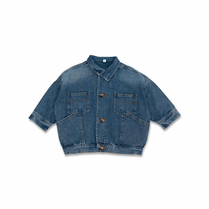 Kids Soft Denim Jacket: Stylish Loose Korean-Style Outerwear for Boys & Girls - Spring & Autumn 2025 110 cm