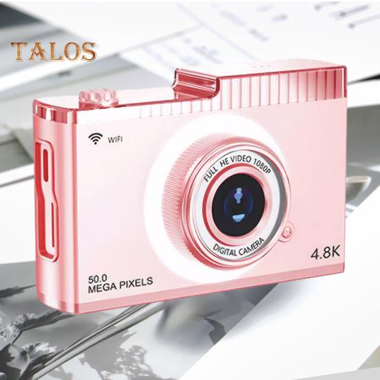 Fotocamera digitale con doppio obiettivo, display IPS, messa a fuoco automatica, zoom, anti-vibrazione, ricaricabile, condivisione wireless, fotocamera selfie Wi-Fi