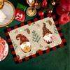 Christmas Table Mats Snowflake Tree Printed Placemats Dining Coffee Tables Decor Holiday Placemats Waterproof Festive Accessories Xmas Table Runner