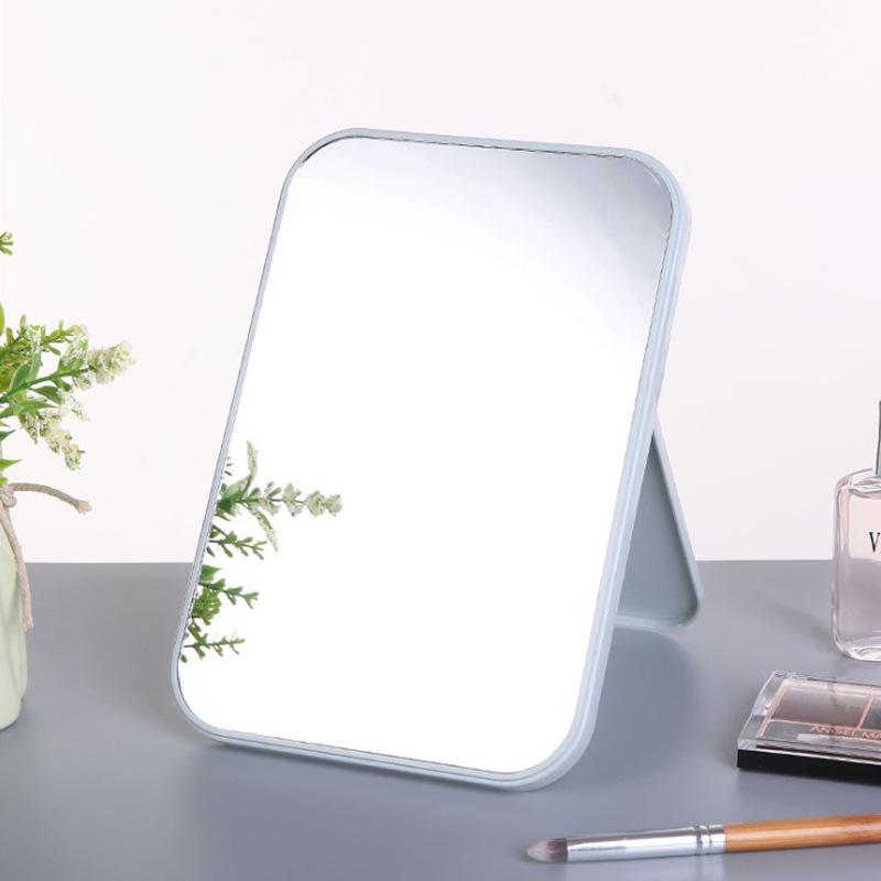 Portable Large Square Princess Mirrors Make Up Mirror High List Size Large Makeup Mirror Desktop Plain Folding Dressing Tool