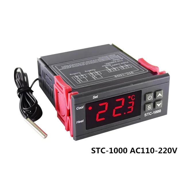 STC-1000 STC-3028 12V 24V 220V Cyfrowy Termostat Termometr Higrometr Regulator Temperatury i Wilgotności