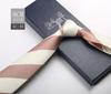 Tie Men'S Formal Wear British Retro Brown Striped 8Cm Hand Style Student Work Professional Wear