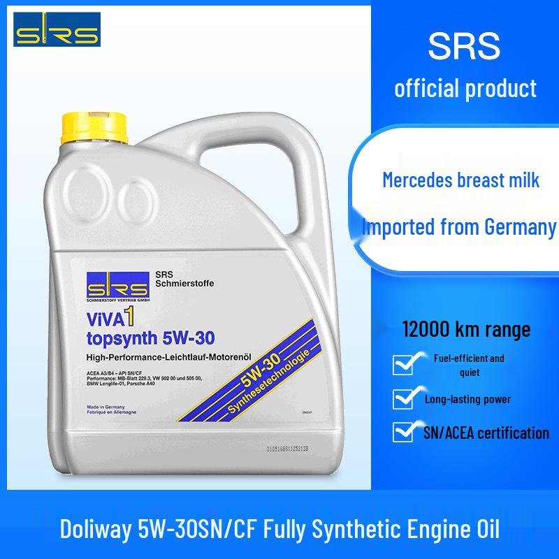 SRS 5W-30 Fully Synthetic Engine Oil for German & American Cars - Genuine Doliway 4L Lubricant
